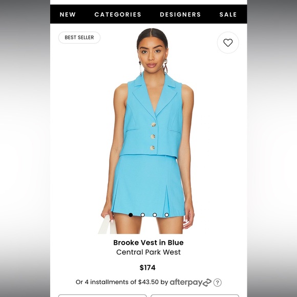 Central Park West Brooke Vest & Mini Skirt - Picture 2 of 4